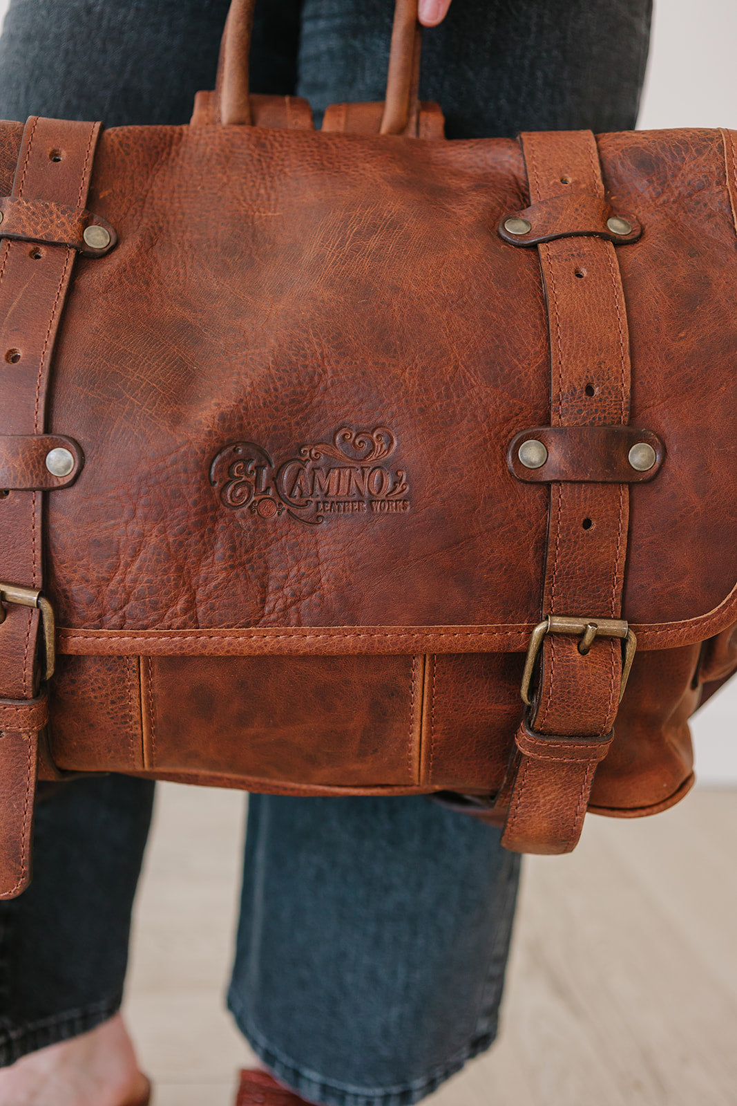 Viaje Backpack Brown Leather