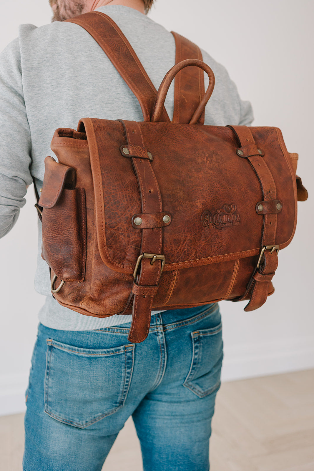 Viaje Backpack Brown Leather