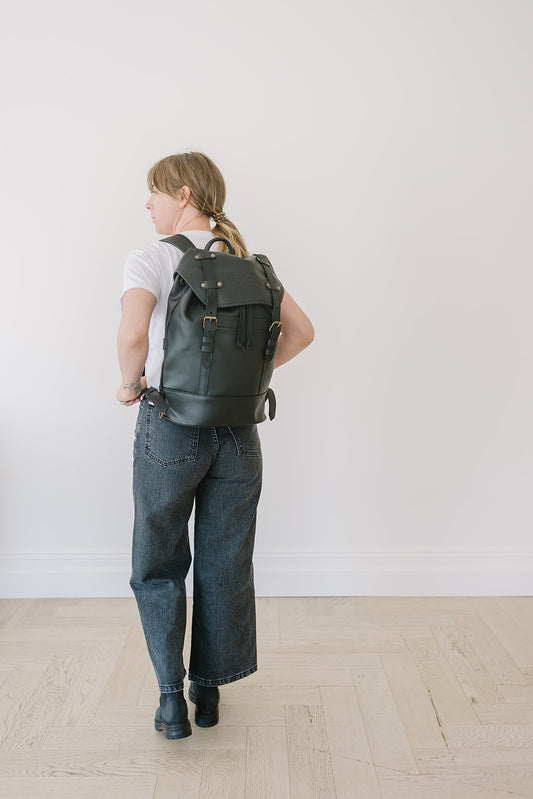 Nomad Leather Backpack Black