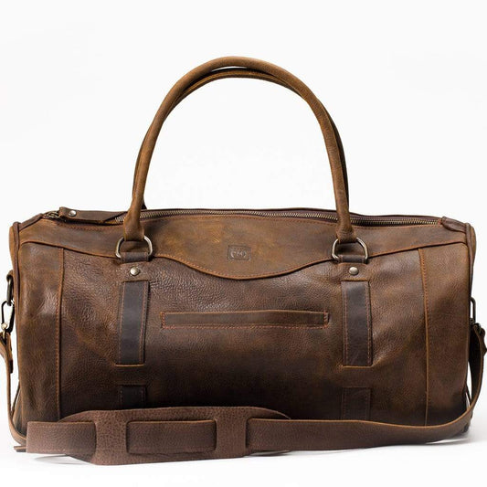 Brown Leather Duffle Bag