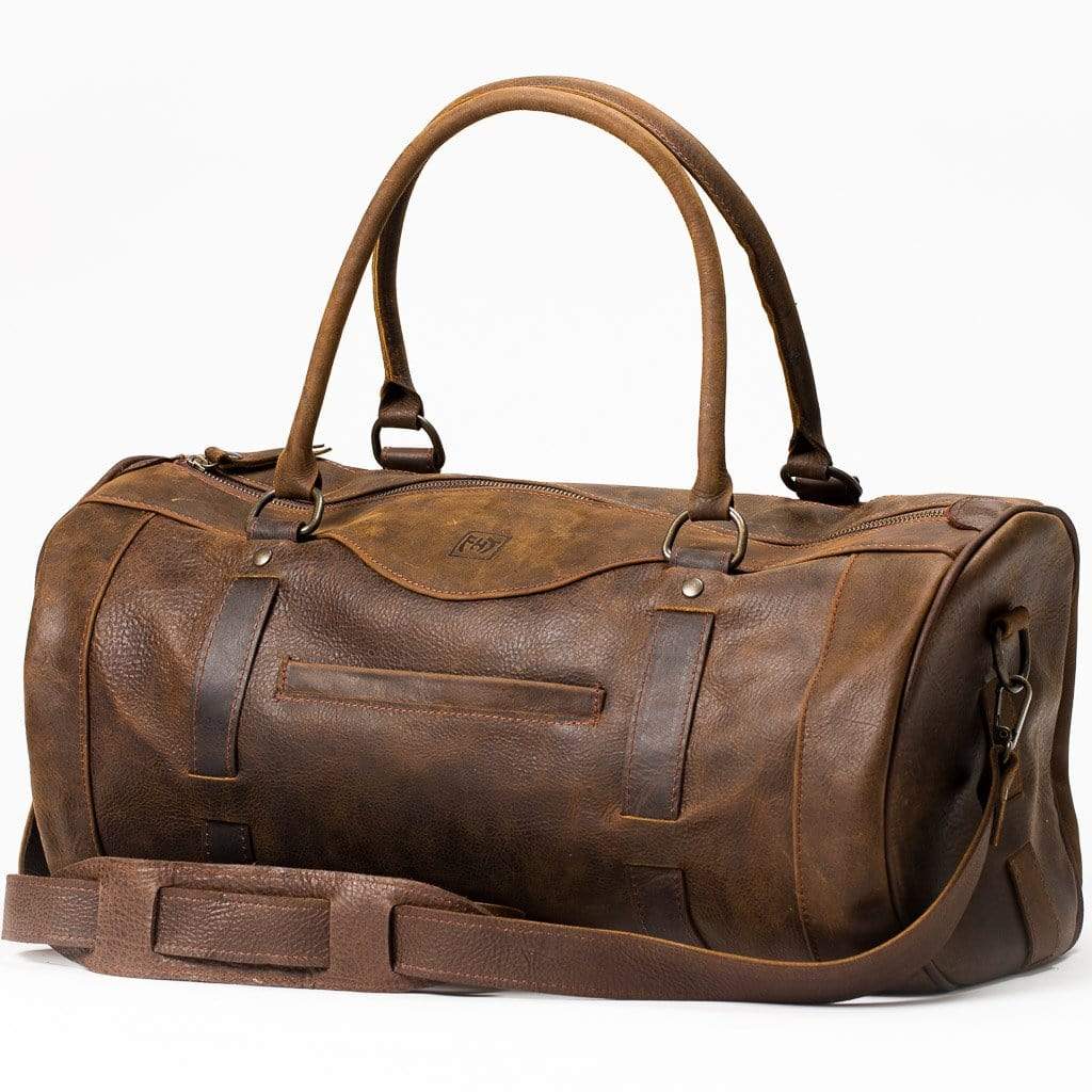 Brown Leather Duffle Bag