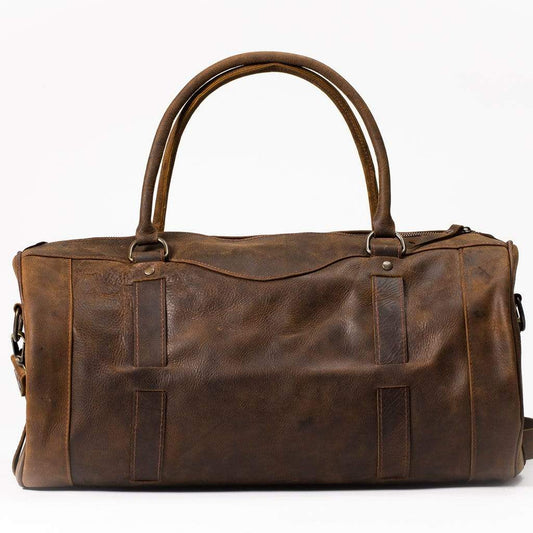 Brown Leather Duffle Bag