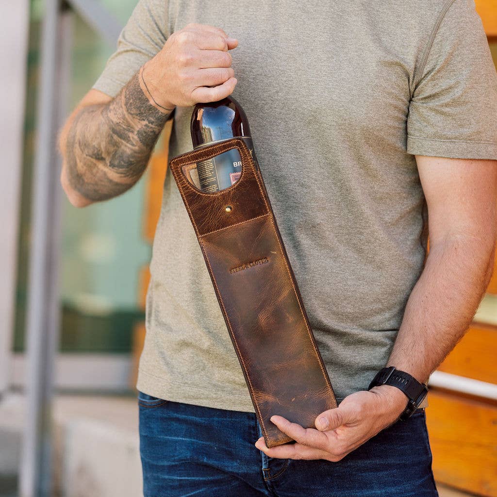 Baytree Leather Wine Carrier
