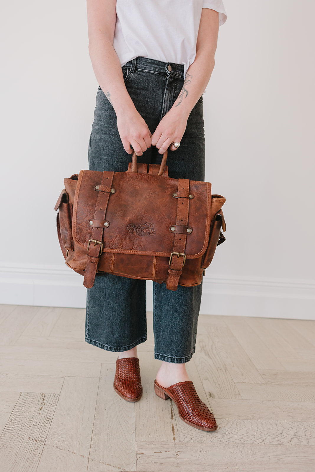 Viaje Backpack Brown Leather