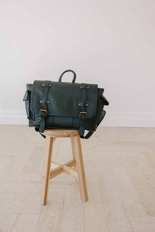 Viaje Backpack Black Leather