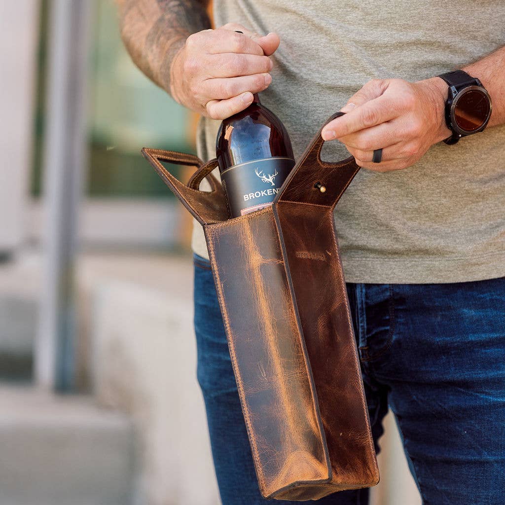 Baytree Leather Wine Carrier